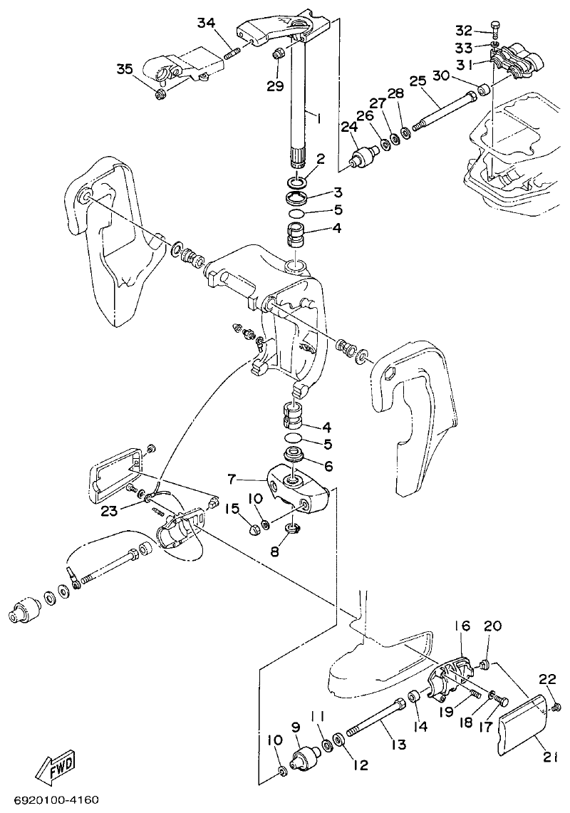 Yamaha E75B BRACKET 3 parts diagram